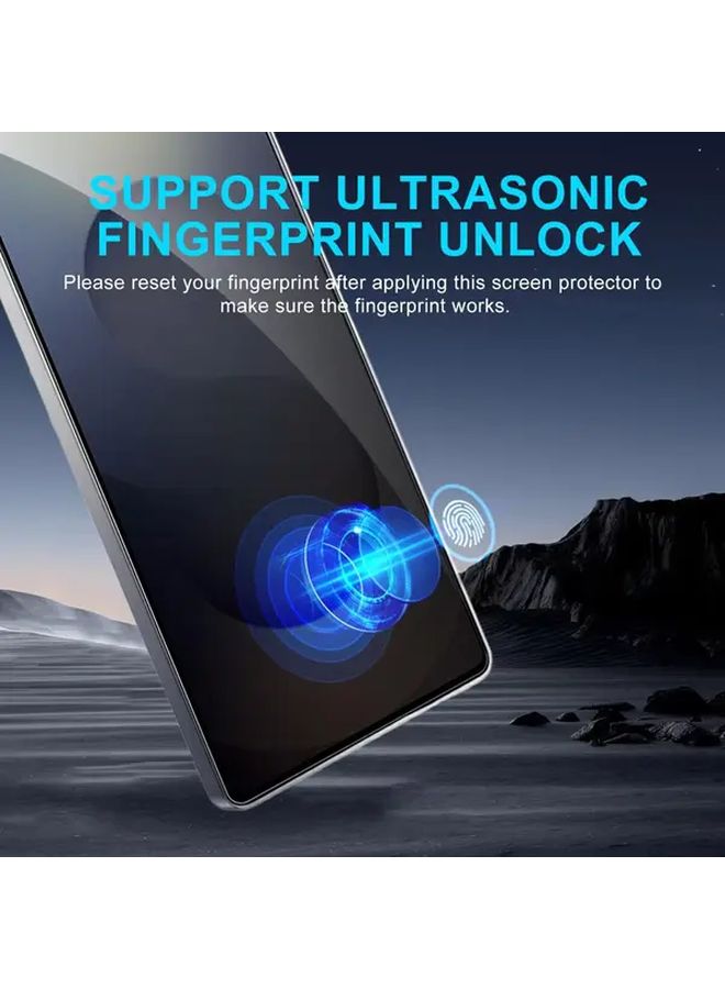 Galaxy S25 Tempered Glass Screen Protector 2 Pack Fingerprint Unlocking Full Coverage - Image 2